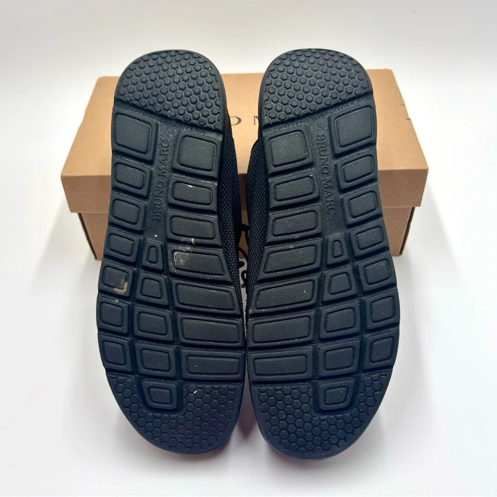 BRUNO MARC BLS211 Men's Black Elastic Lace Casual Comfort Shoes Size 9